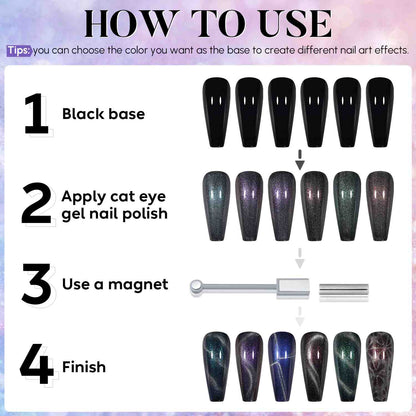 AIMEILI HEMA-Free Cat Eye Gel Polish Set 6pcs – Kit 102