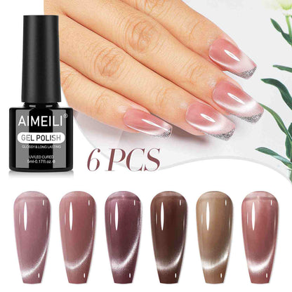 AIMEILI HEMA-Free Cat Eye Gel Polish Set 6pcs – Kit 104