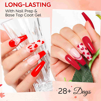 AIMEILI Red Gel Polish Set 107 – 6 Colors, Vegan &amp; Cruelty-Free