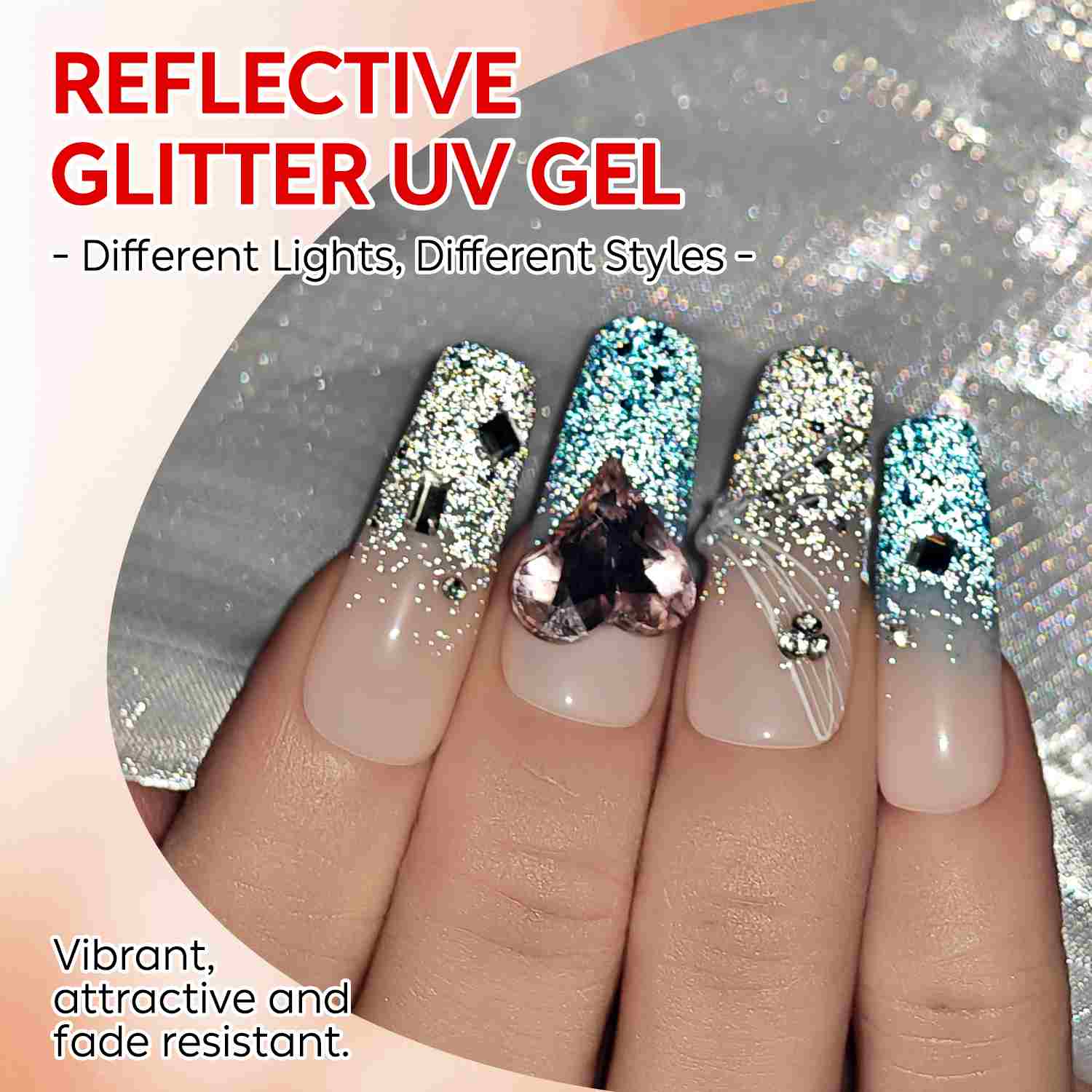 AIMEILI Chunky Glitter Gel Set 109 – 6 Colors, Vegan &amp; Cruelty-Free