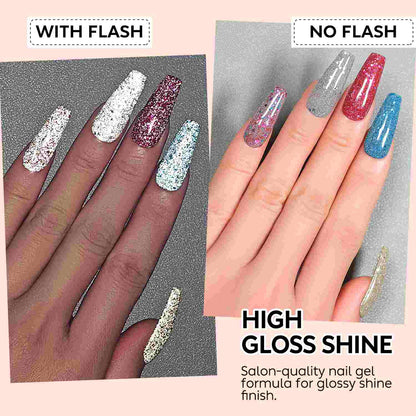 AIMEILI Chunky Glitter Gel Set 109 – 6 Colors, Vegan &amp; Cruelty-Free
