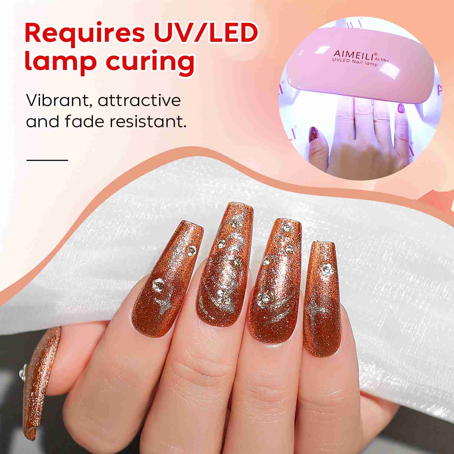 AIMEILI Autumn Glitter Gel Set 110 – 6 Colors, Vegan &amp; Cruelty-Free
