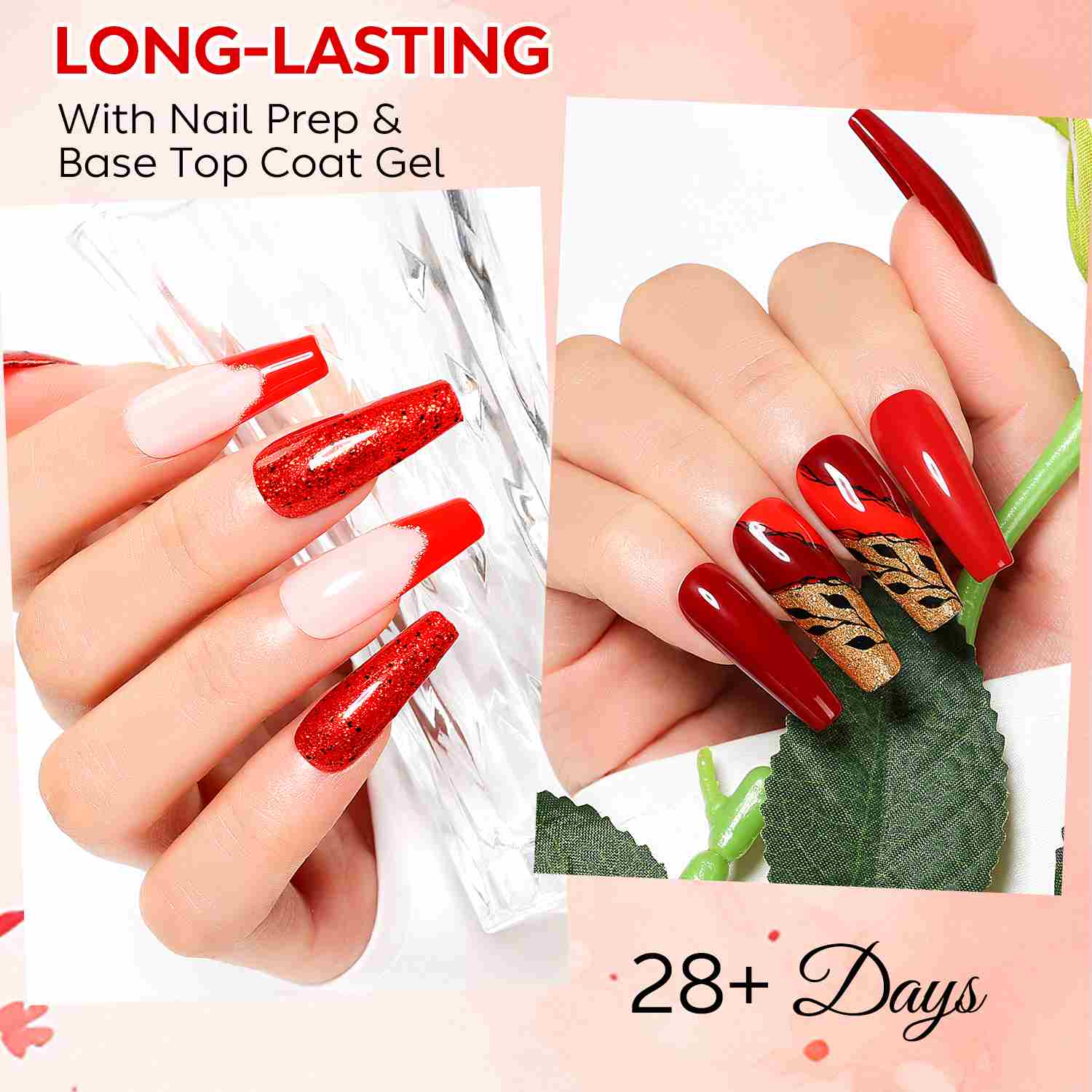 AIMEILI Burgundy Gel Polish Set 112 – 6 Colors, Vegan &amp; Cruelty-Free
