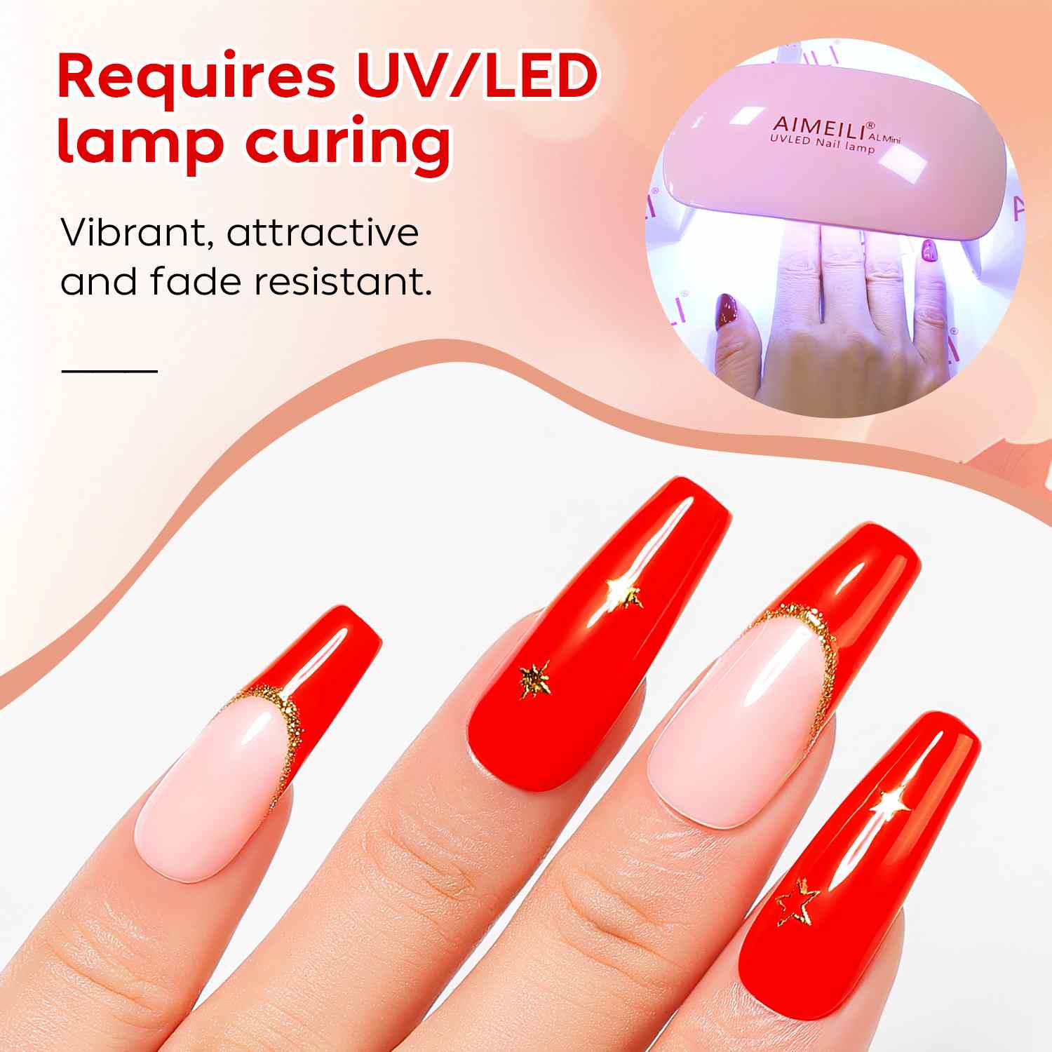 AIMEILI Burgundy Gel Polish Set 112 – 6 Colors, Vegan &amp; Cruelty-Free