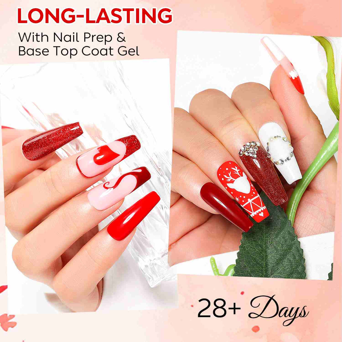 AIMEILI Red Gel Nail Polish Set 114– 6 Colors