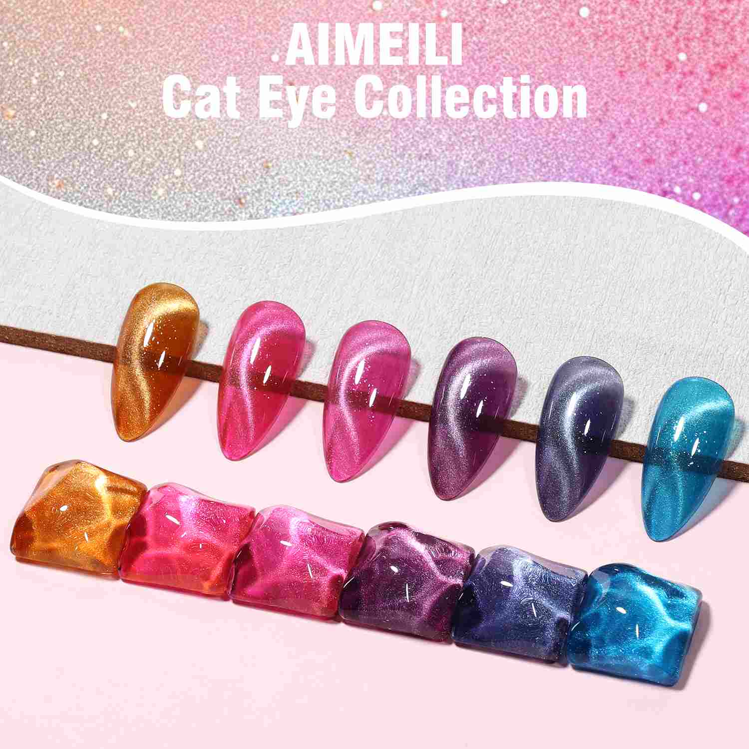 AIMEILI Cat Eye Gel Polish Set – 6 Colors 121