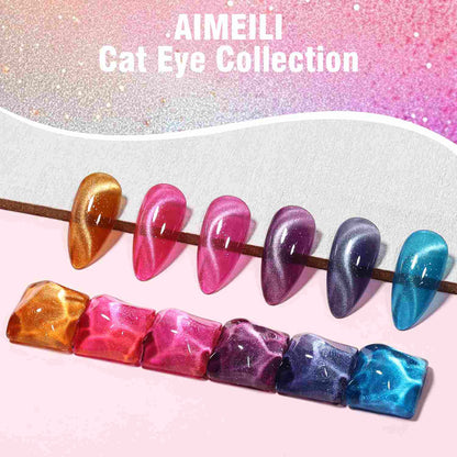 AIMEILI Cat Eye Gel Polish Set – 6 Colors 121