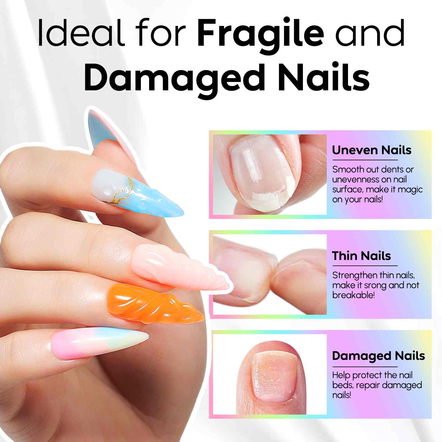 AIMEILI Rubber Base Gel Set – 6 Summer Shades-124