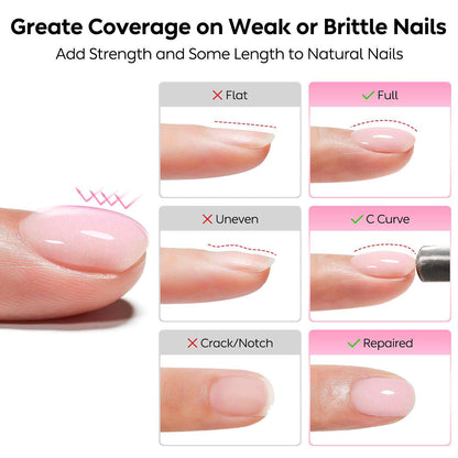 AIMEILI Glitter Builder Gel for Nails – 6 Pink &amp; Bronze Shades, 5ml