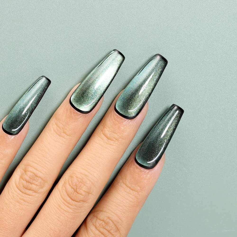 AIMEILI Cat Eye Gel Nail Polish – 6 Colors, 10ml | Dark Magnetic Shades | SET6-48