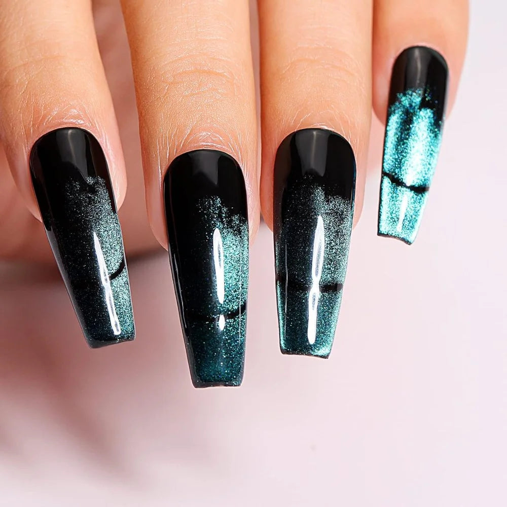 AIMEILI Cat Eye Gel Nail Polish – 6 Colors, 10ml | Dark Magnetic Shades | SET6-48