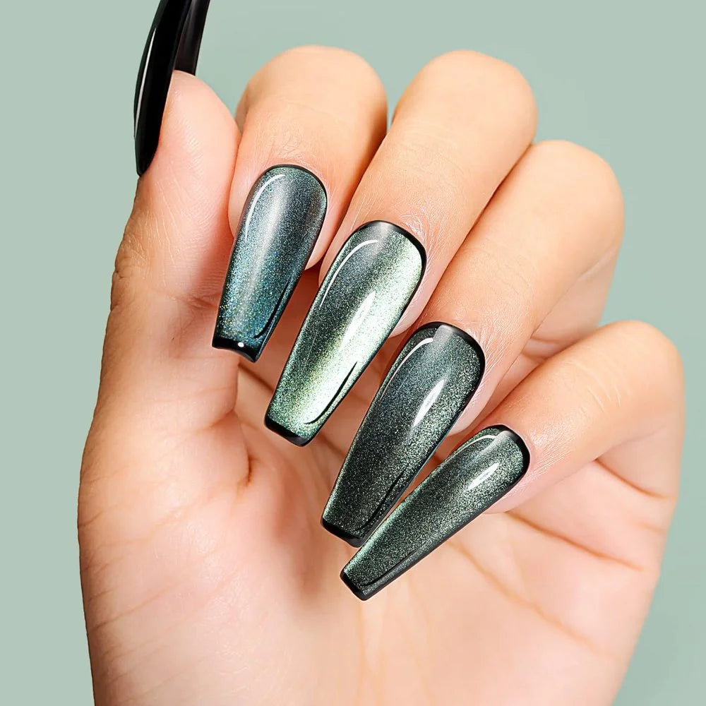 AIMEILI Cat Eye Gel Nail Polish – 6 Colors, 10ml | Dark Magnetic Shades | SET6-48