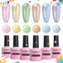 Neon reflective gel nail polish set