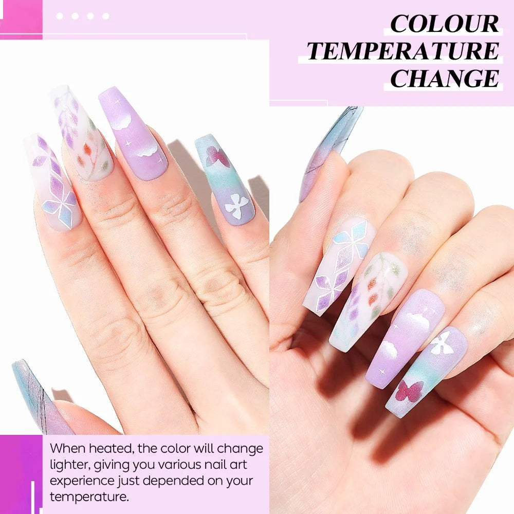 Colour temperature change nails