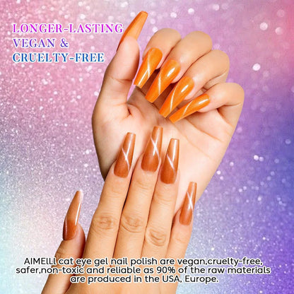 Orange Magnetic Nail Polish Kit (SET6-67_10ML)