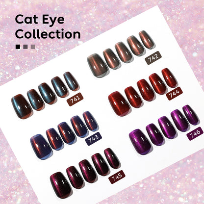 Multi Winter Dark Color Cat Eye Nail Kit | Set Of 6pcs X 10ml