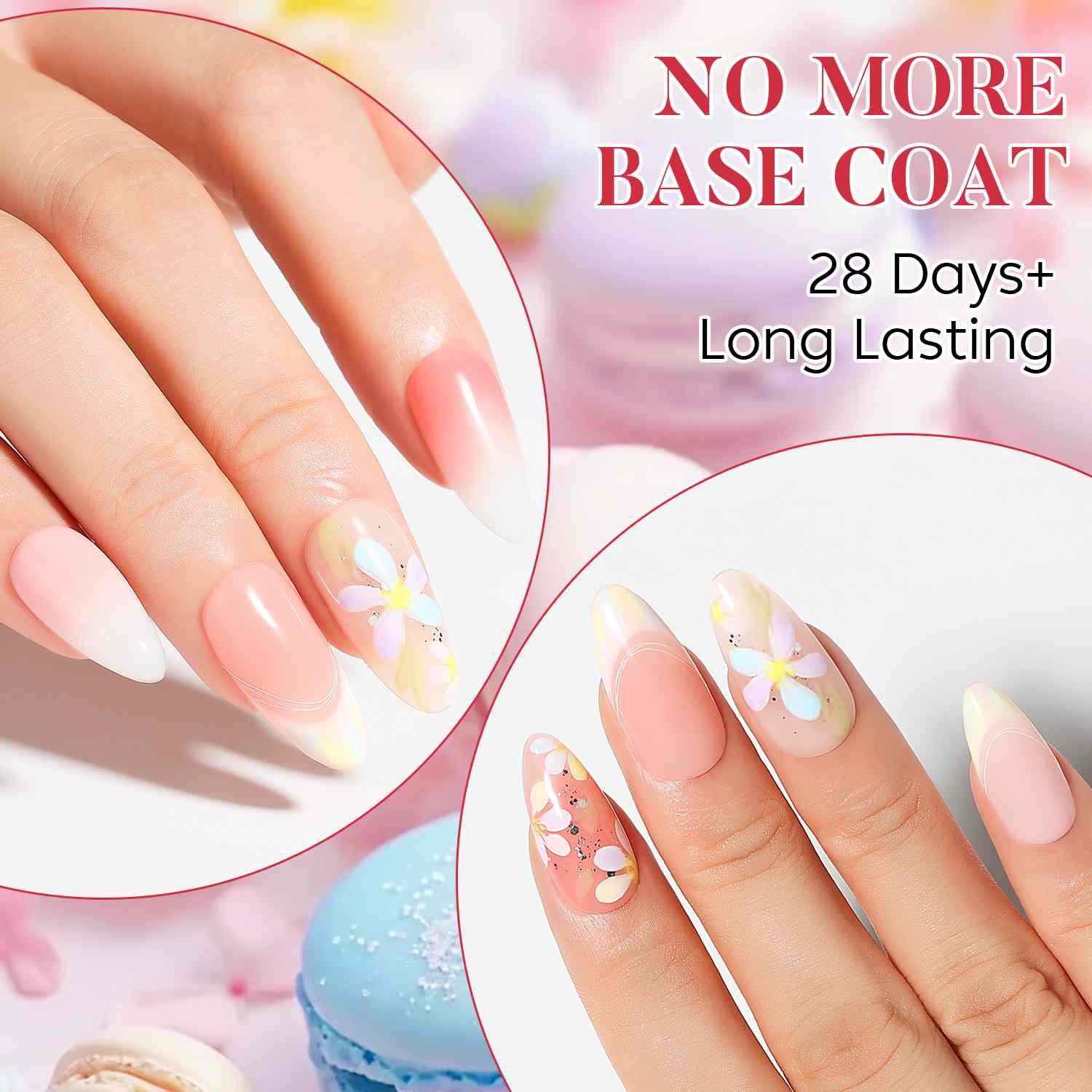 AIMEILI Builder Nail Gel Set – 6 Clear Nude Builder Gels (5ML) | Kit 80