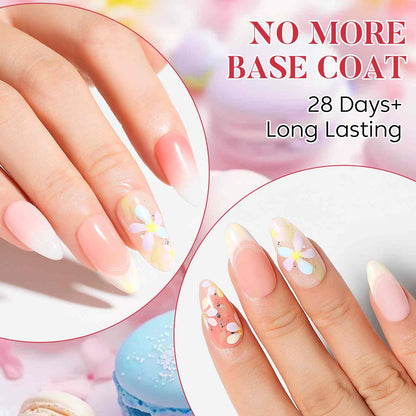 AIMEILI Builder Nail Gel Set – 6 Clear Nude Builder Gels (5ML) | Kit 80