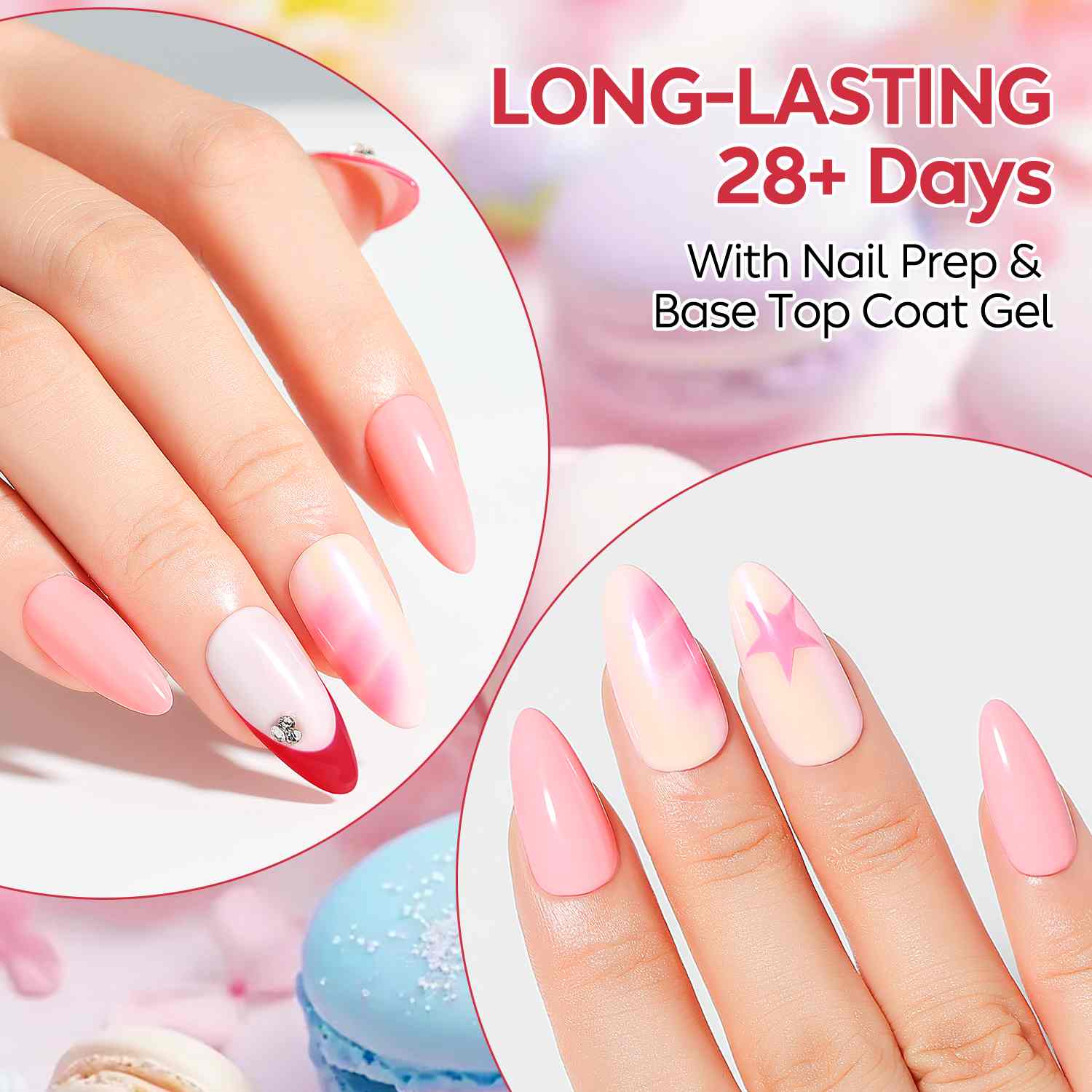 AIMEILI Nude Pink Gel Nail Polish – 6 Colors, 5ml | Soft &amp; Elegant | SET6-81_5ML