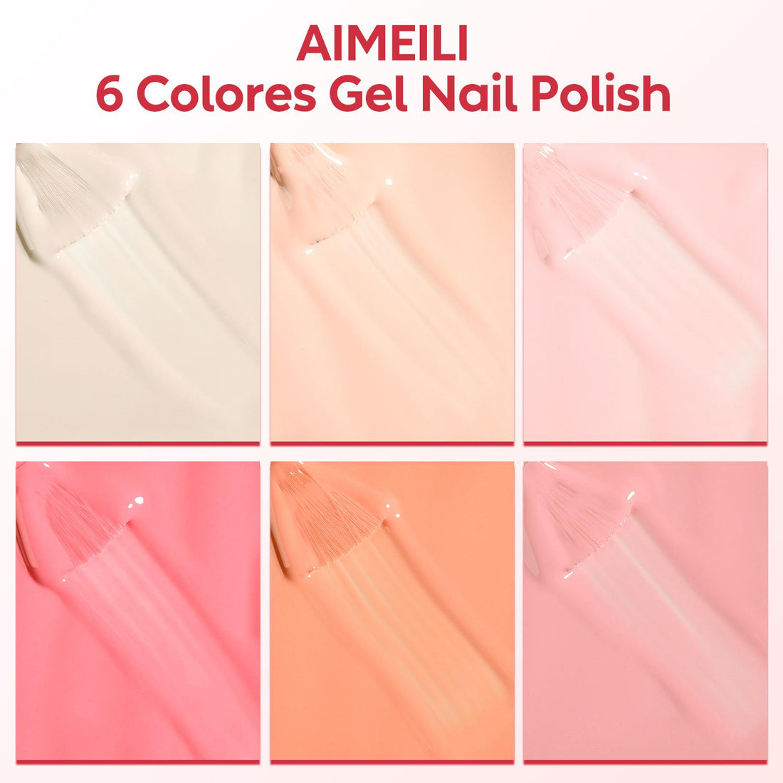 AIMEILI Nude Gel Nail Polish – 6 Colors, 5ml | Minimalist &amp; Versatile | SET6-83_5ML