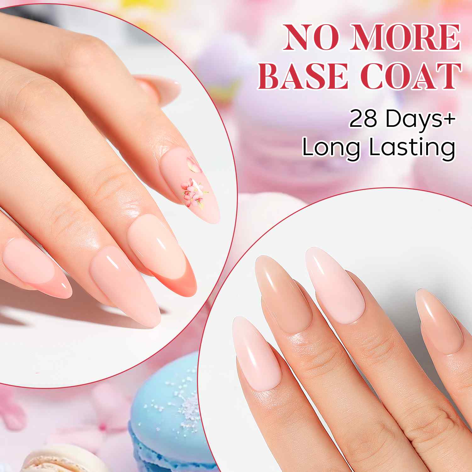 AIMEILI Rubber Base Gel – 6 Nude Colors, 5ml | Builder &amp; Strengthen | SET6-84_5ML