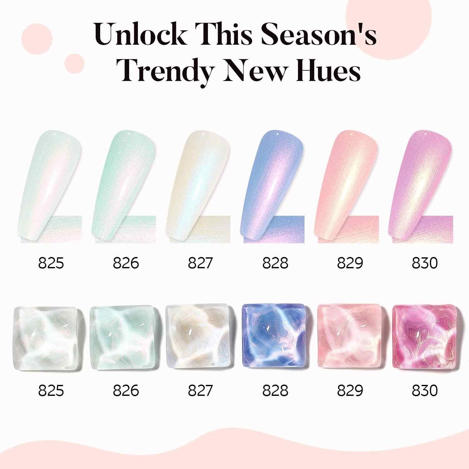 AIMEILI Pearl Gel Nail Polish – 6 Colors, 5ml | Shimmery &amp; Glossy | SET6-87_5ML