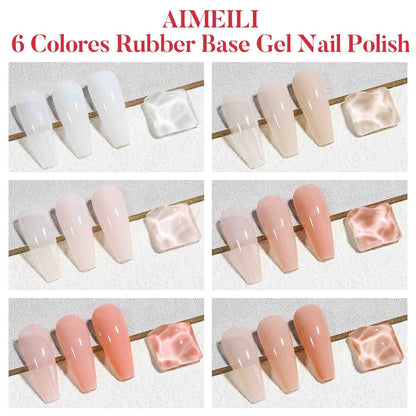 AIMEILI Nude Builder Nail Gel Set – 6 Nude Colors(5ML) | Kit 88