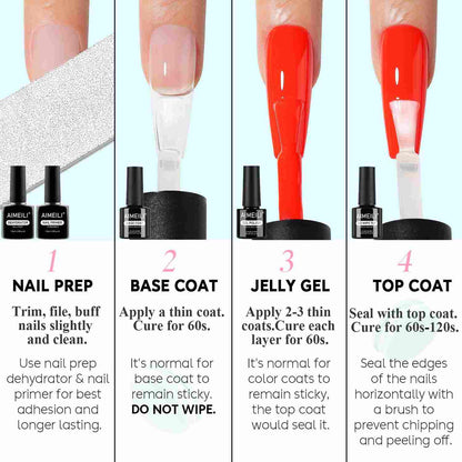 AIMEILI Pastel Gel Nail Polish Set 6pcs – HEMA Free Vegan | SE12-36_5ML