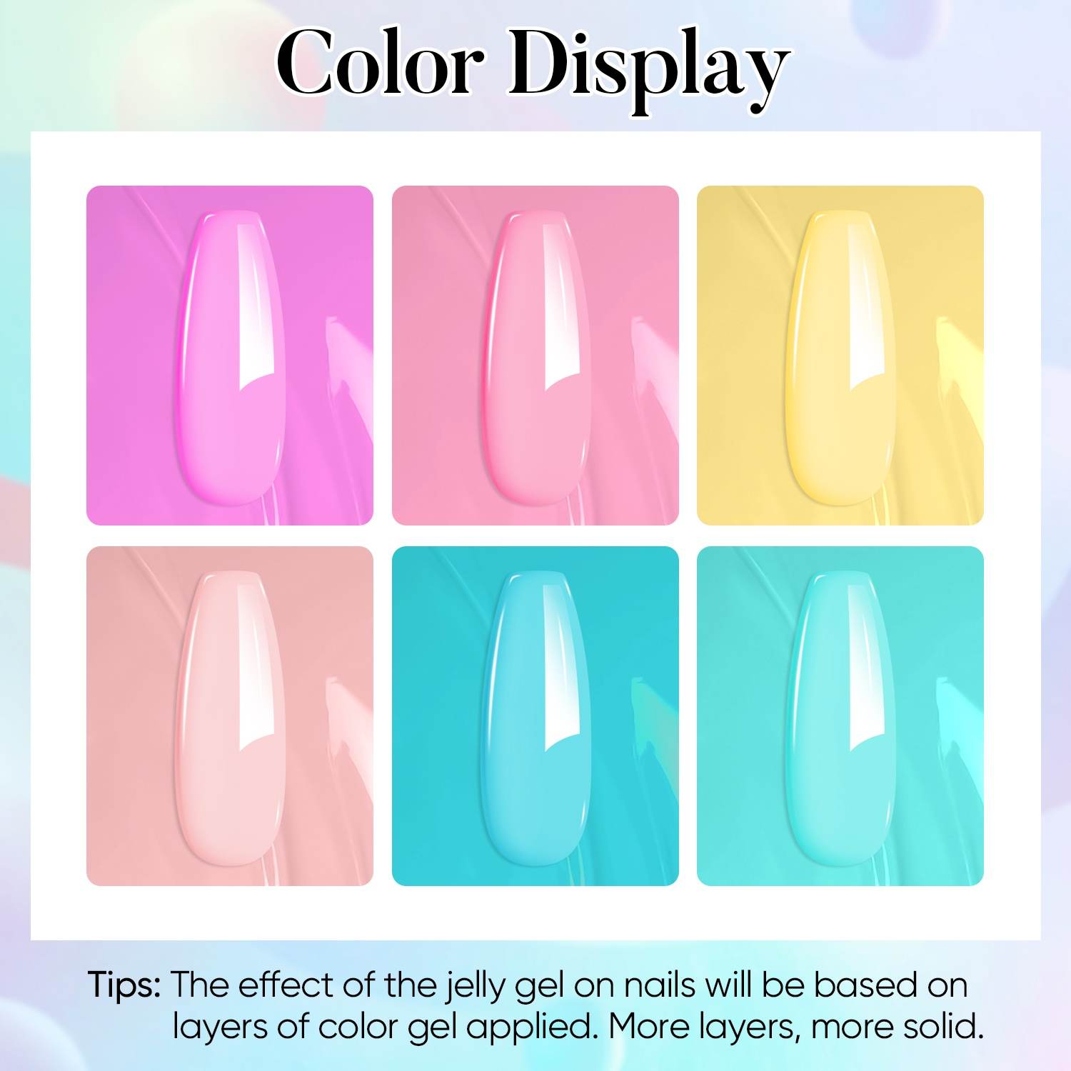 AIMEILI Soft Bright Gel Nail Polish Set 6pcs – HEMA Free Vegan | SET6-89_5ML