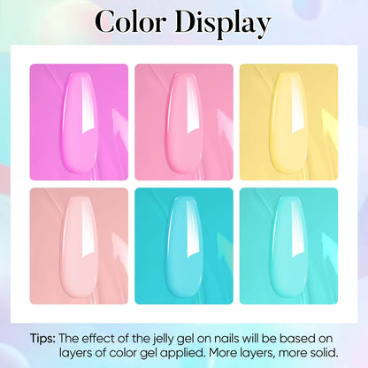 AIMEILI Soft Bright Gel Nail Polish Set 6pcs – HEMA Free Vegan | SET6-89_5ML