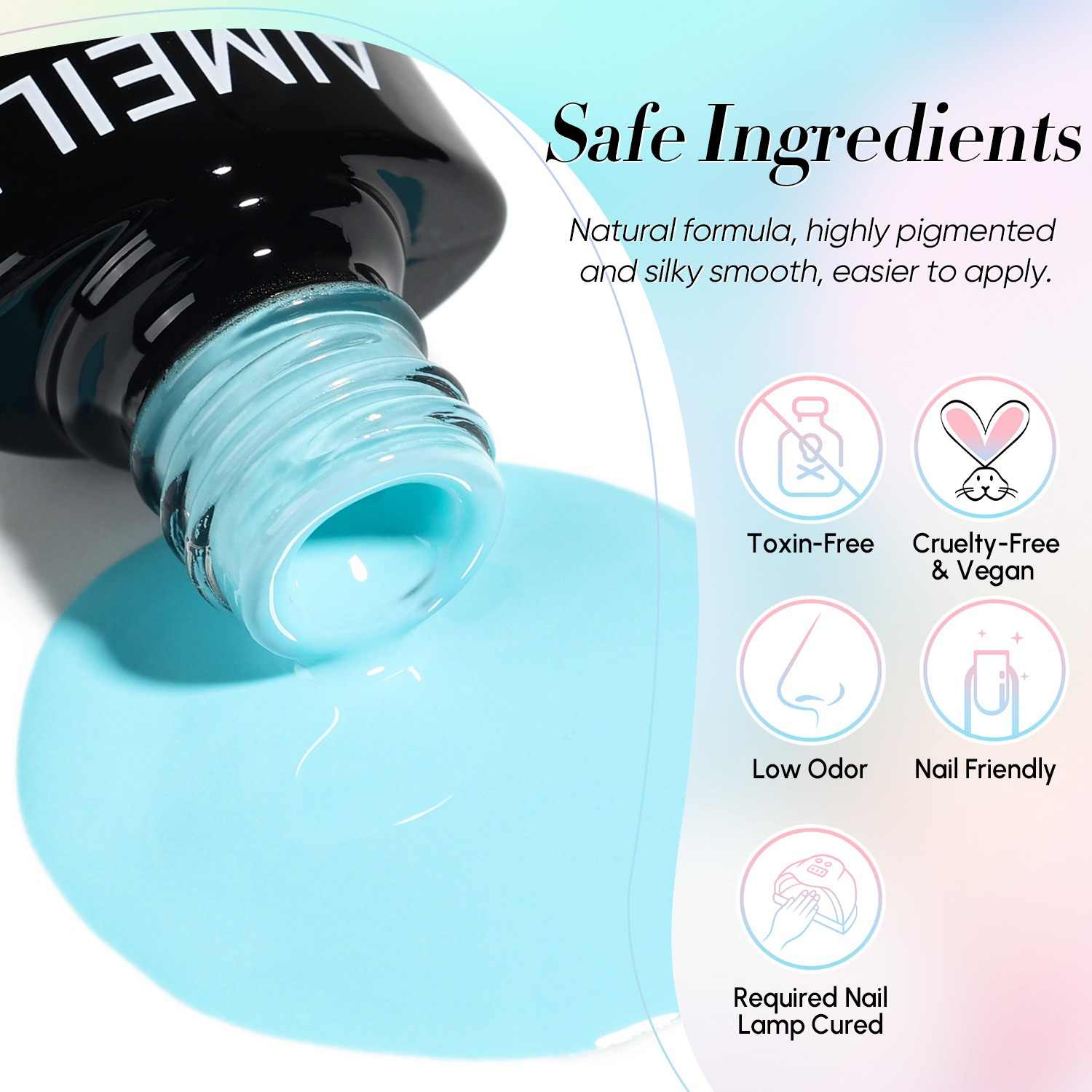 AIMEILI Pastel Gel Nail Polish Set 6pcs – HEMA Free Vegan | SE12-36_5ML