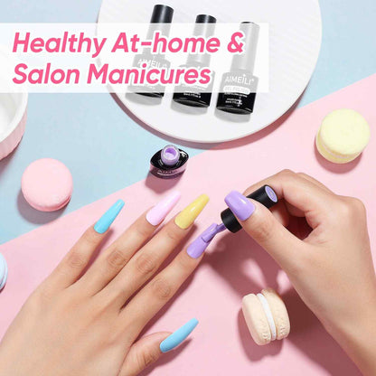 AIMEILI Pastel Gel Nail Polish Set 6pcs – HEMA Free Vegan | SE12-36_5ML