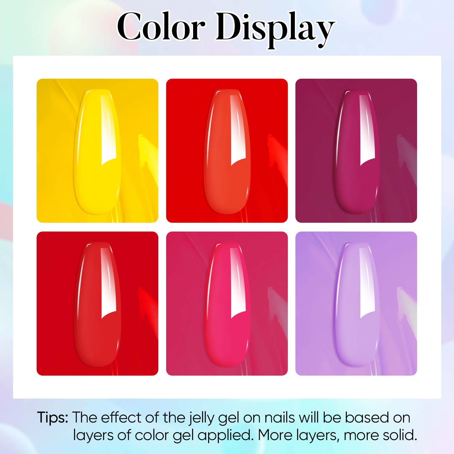 AIMEILI Neon Gel Nail Polish Set 6pcs – HEMA Free Vegan | SET6-92_5ML