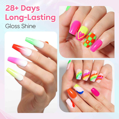 AIMEILI Neon Mix Gel Nail Polish Set 6pcs – HEMA Free Vegan | SET6-95_5ML