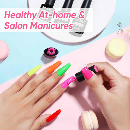 AIMEILI Neon Mix Gel Nail Polish Set 6pcs – HEMA Free Vegan | SET6-95_5ML