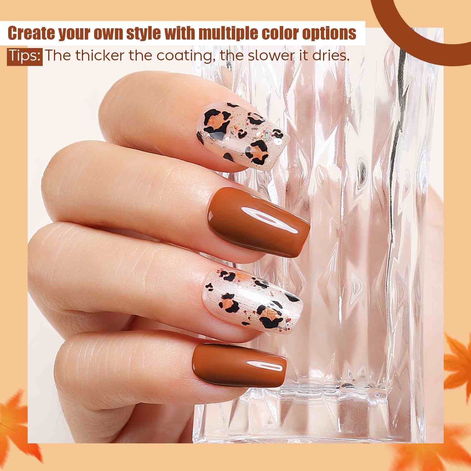 AIMEILI Fall Gel Polish Set 99– 6 Colors, HEMA &amp; TPO Free