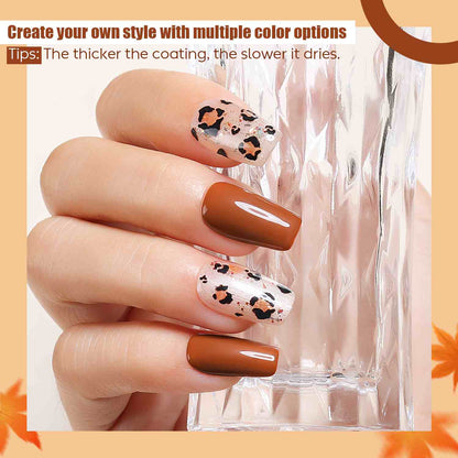 AIMEILI Fall Gel Polish Set 99– 6 Colors, HEMA &amp; TPO Free