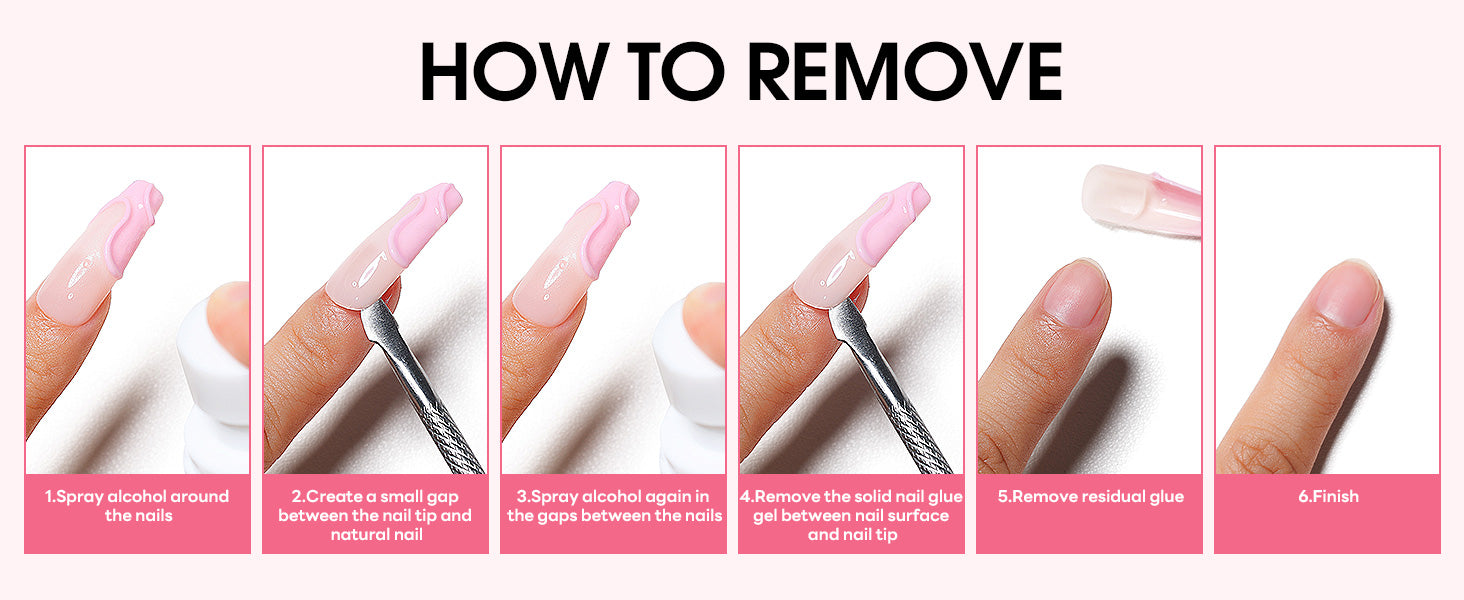 how to remove solid nail glue gel