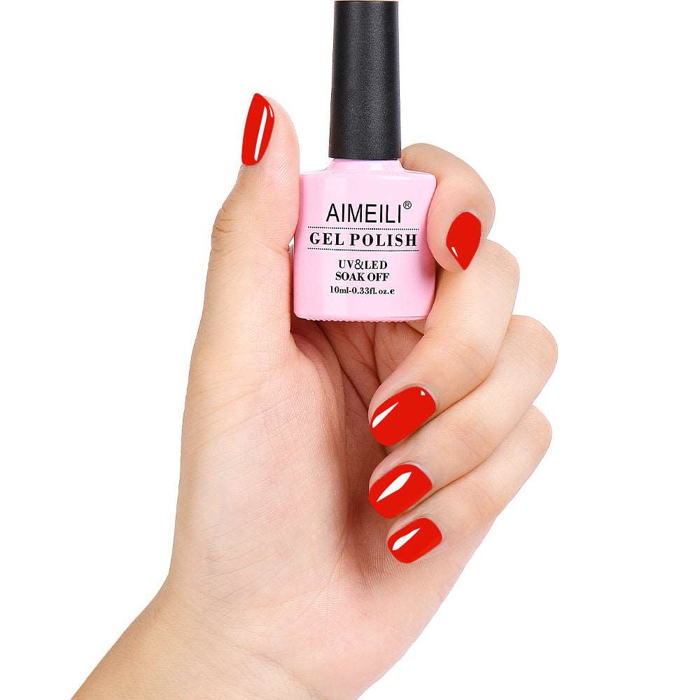 coffin neon orange nails 