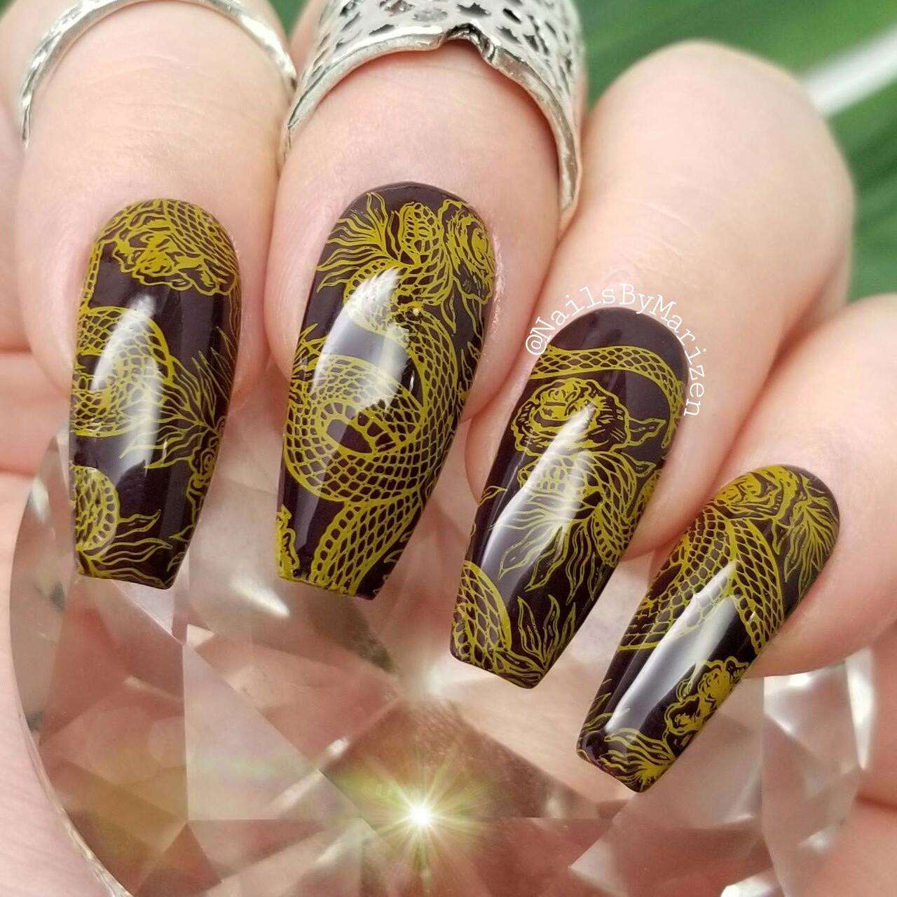 Buy 9 Sheets Gold Nail Art Stickers Graffiti Fun Nail Foil Decals 3D  Self-Adhesive Bronzing Leopard Print Black Gold Botanical Abstract Line Nail  Design for Women Girls Manicure Tips Nail Decoration Online