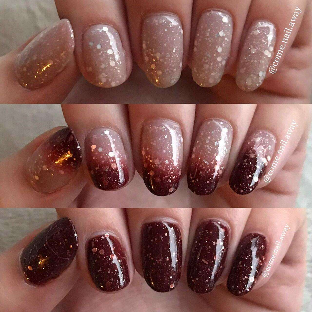 Chunky Glitter for Nails Thousand Color Temperature Change Nail Polish  Baking