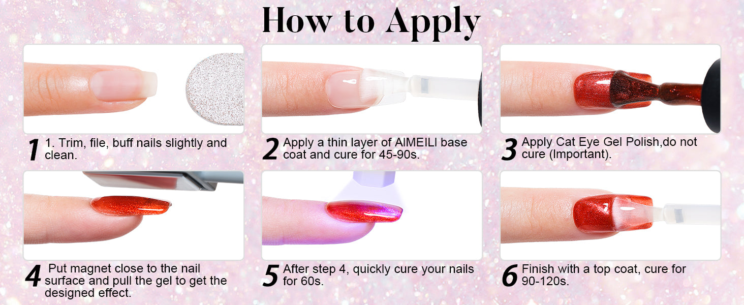 how to apply cat eye gel polish 