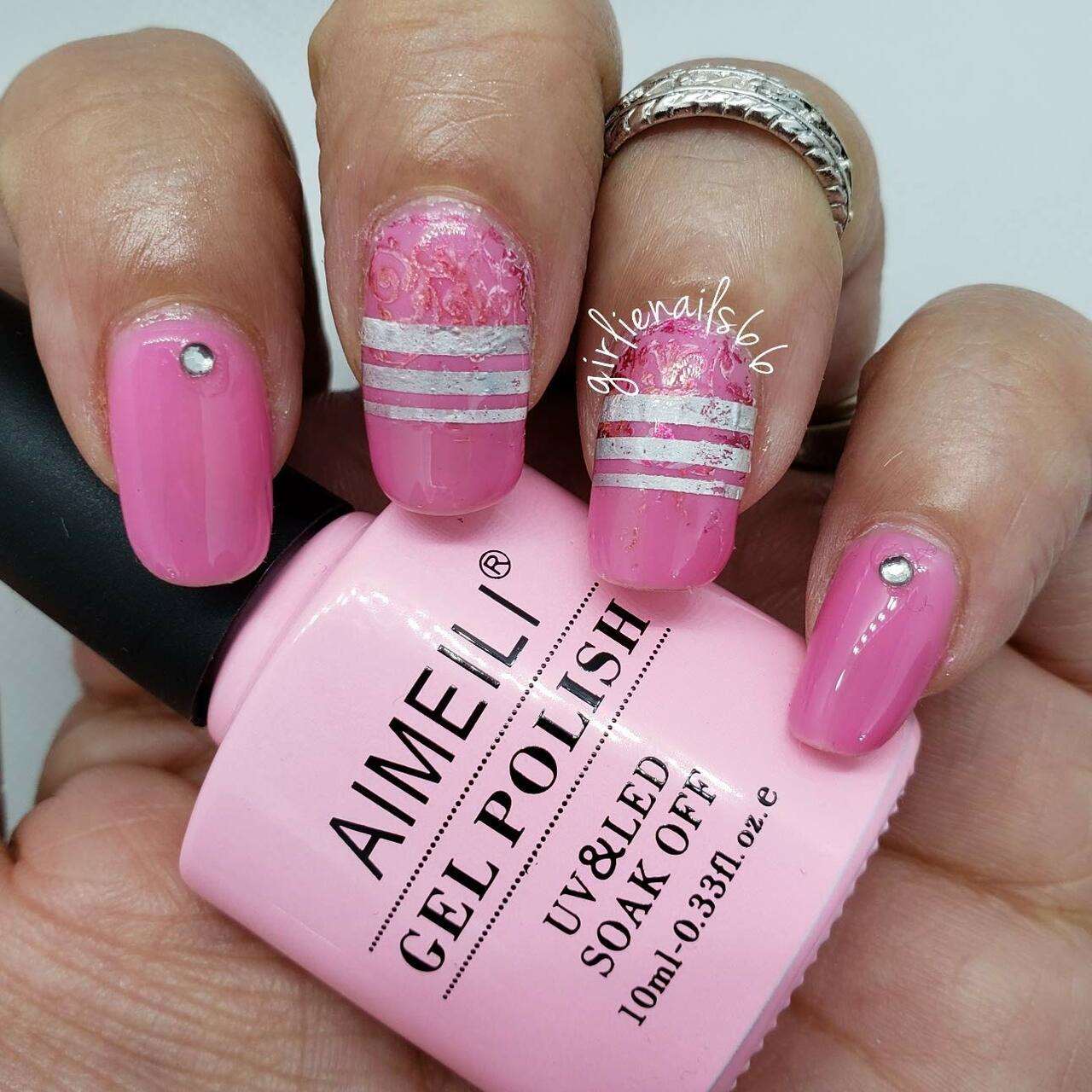 Aimeili Pretty Bubblegum Pink Gel Polish for Cute Sweet Nail Ideas Art
