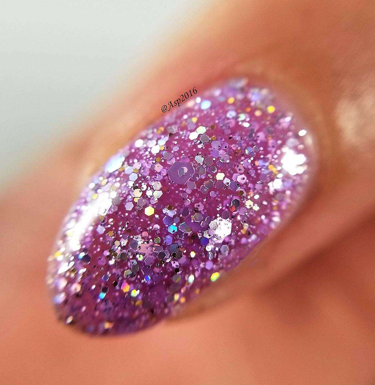 purple nails designs glitter