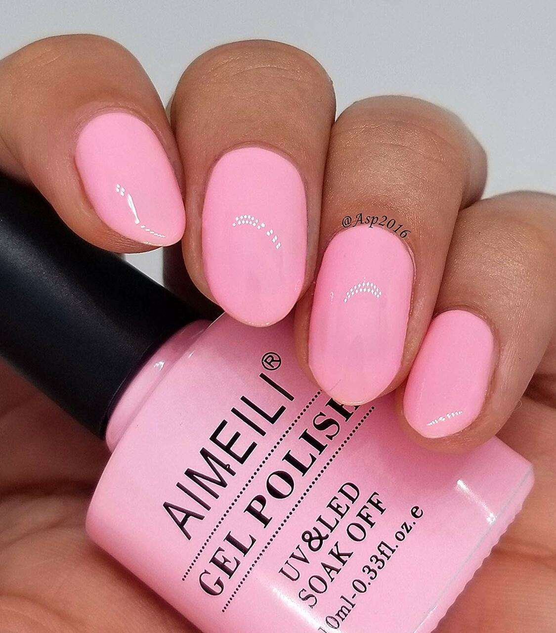 baby pink nails