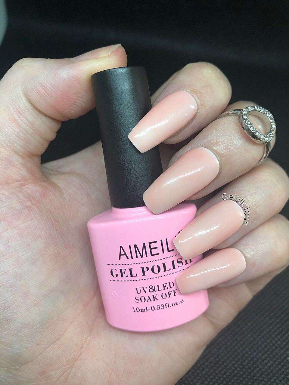 Black White Pink Nude Glitter Gel Polish for Valentine's Day Nails –  AIMEILI GEL POLISH