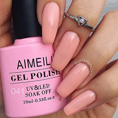 Aimeili Il miglior colore per smalto gel rosa pesca per semplici disegni di  unghie nude – AIMEILI GEL POLISH