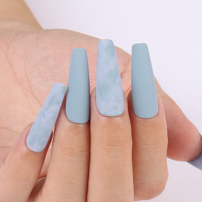 light blue nail polish