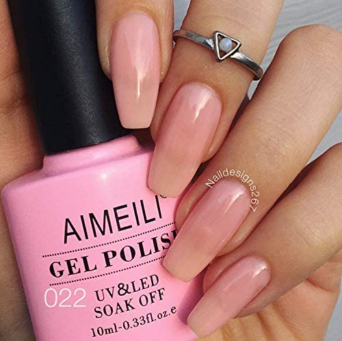 pink nude nails