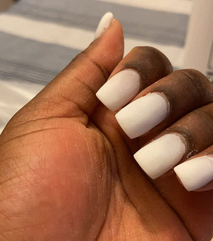 White extent nails